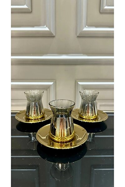 Paşabahçe PAŞABAHÇE 12 PARÇA 6 KİŞİLİK TİTANYUM  ÇAY SETİ ( MAKİNA GARANTİLİ)