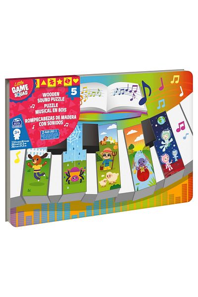 Spinmaster Wooden Puzzle in the Shape of a Piano with Sounds