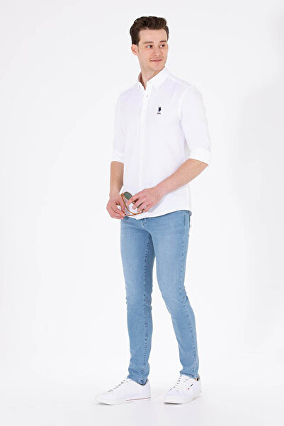 U.S. Polo Assn. Erkek Gömlek Beyaz 1570715 Gox023y