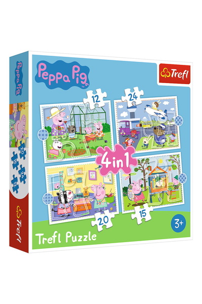 Evelise TREFL 4 ÎN 1 PUZZLE PEPPA PIG