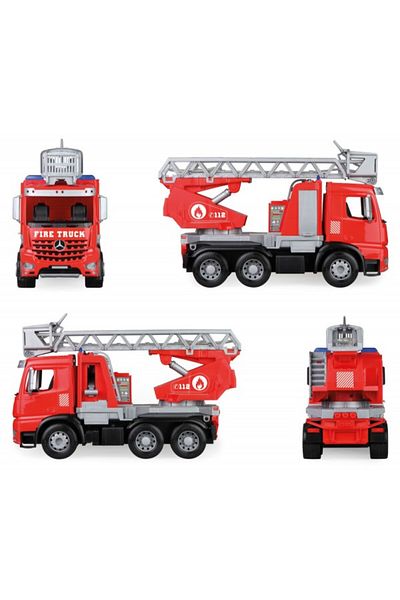 LENA Plastic Fire Truck For Kids Mercedes Arocs
