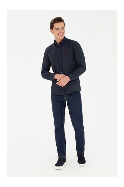 U.S. Polo Assn. Тъмносиня мъжка риза - 1450315 Gox022k