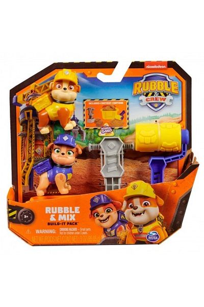 Spinmaster Paw Patrol Rubble Team Set of 2 Rubble and Mix Figures