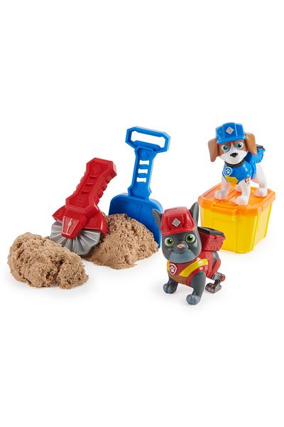 Toys PAW PATROL TEAM RUBBLE SET 2 FIGURES CHARGER AND WHEELER