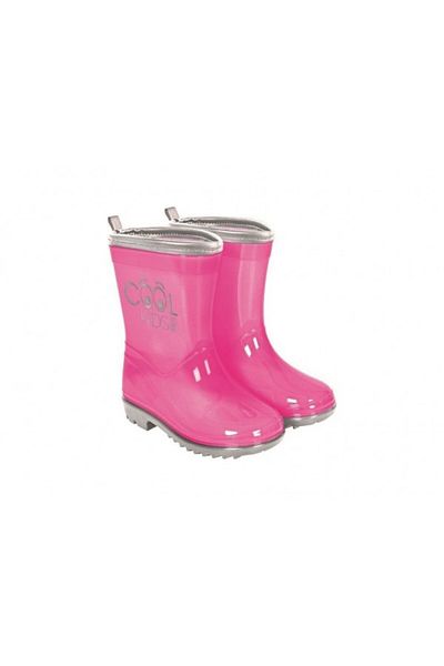 Perletti Semi-transparent Rubber Boots with Reflective Edge - Sizes 26 27 Pink