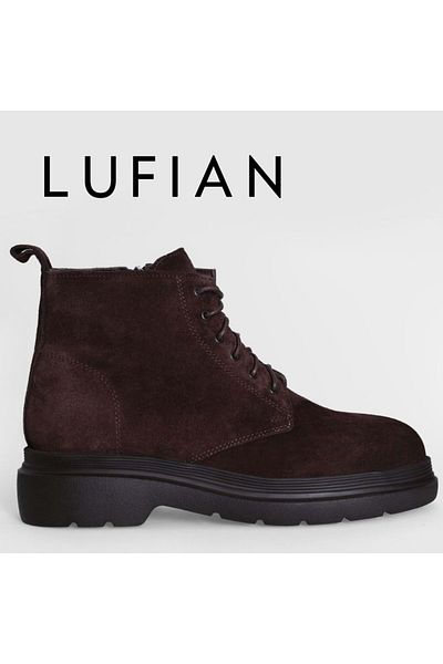 Lufian 112230213   Marvin Casual Ανδρικές Δερμάτινες Μπότες Καφέ