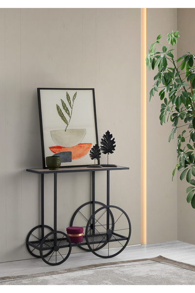 Viento Mobilya Boston Dresuar - Diş Budak Desenli Üst Tabla, Antre ve Hol İçin Modern Tasarım