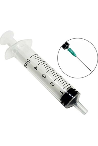 Genject 5cc Enjektör 21G/3P Contalı Yeşil İğneli (5ml Şırınga) 100 Adet