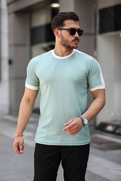 CAN Crew Neck Piece Wrapped Fabric Tshirt