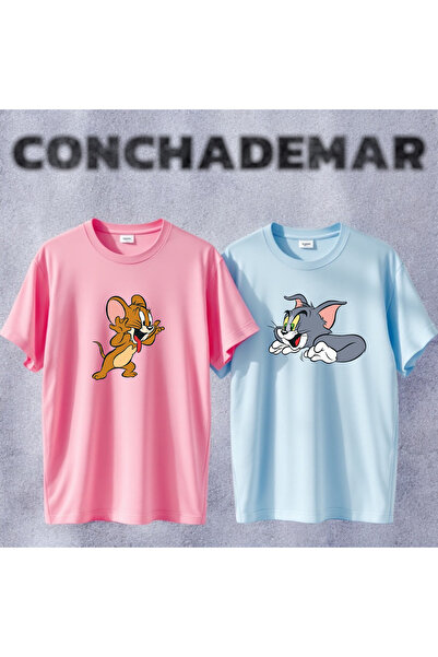 Vordevia Μπλουζάκι υψηλής ποιότητας Tom and Jerry Lover Combination Oversize