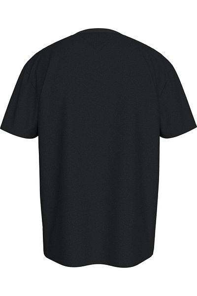 Tommy Hilfiger Černé pánské tričko Tommy Jeans – organická bavlna, ležérní, Dm0Dm17995-Bds