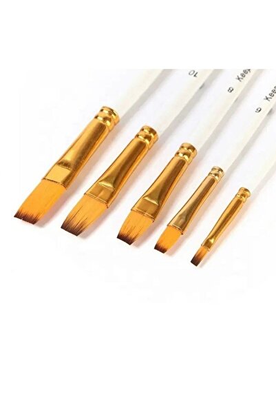 Art Tone مجموعة فرش القطع المسطحة مكونة من 5 قطع لجميع أنواع التقنيات