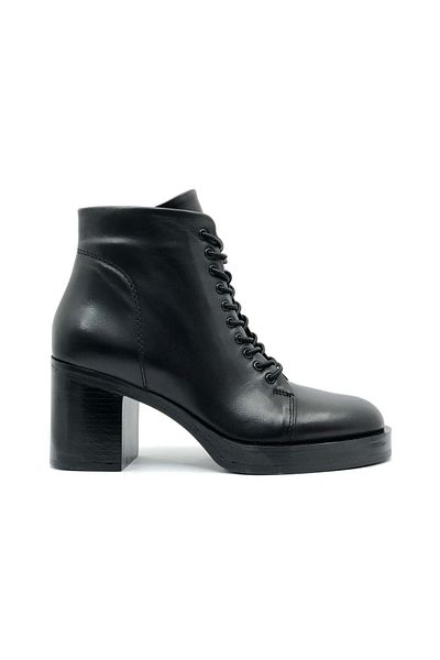 Greyder Cizme negre de damă din piele naturală cu toc 4K2UB59182