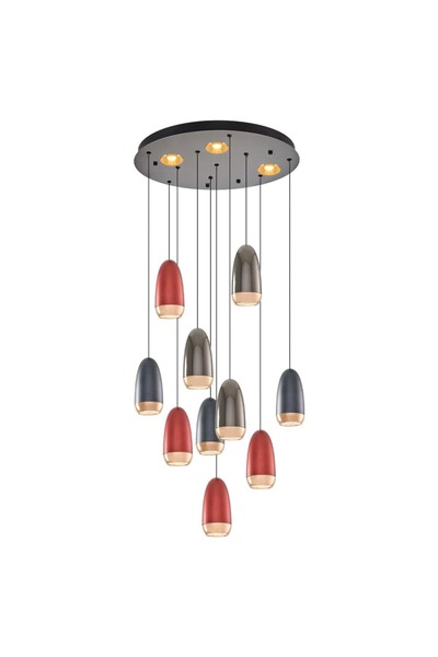 Özcan Aydınlatma Özcan Aydınlatma 2804-10A-28 Gunn 10'Lu Sarkıt Mixed