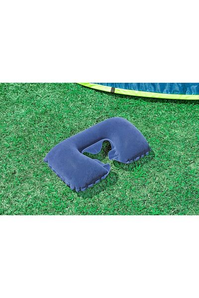 Boldy Inflatable Neck Pillow Travel Pillow Camping Pillow Orthopedic Inflatable Pillow Velvet Pillow (1 Piece)