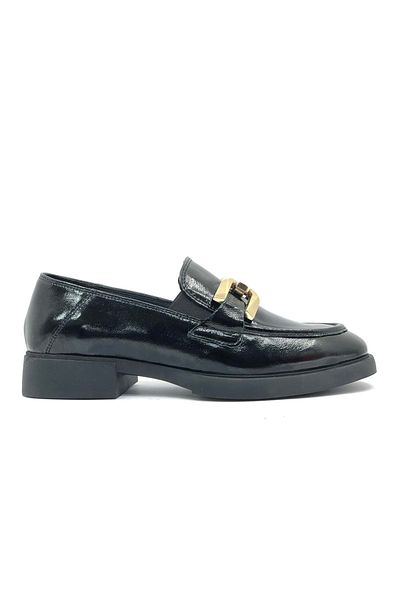 Greyder 59120 Дамски обувки от кожа Zn Comfort Classic Oxford, черно-лачени
