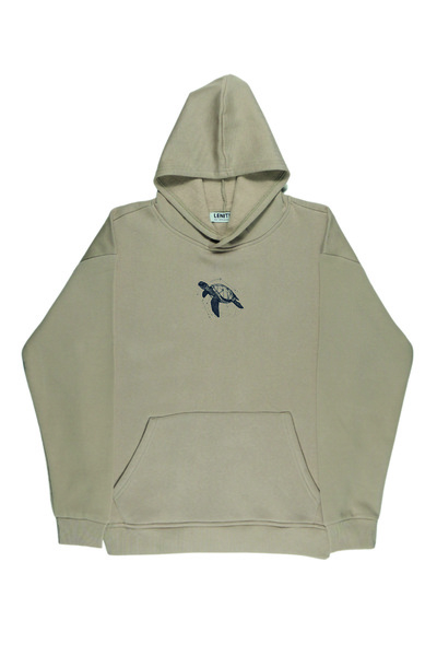 By Caspita Fashion Lenithra Turtle Front Štampano Unisex Oversize kroj Bež Ho...