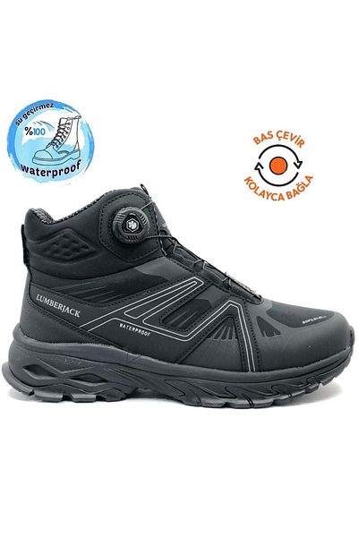 lumberjack Мъжки ботуши Mick Hi Waterproof® Softshell за туризъм - ЧЕРНИ