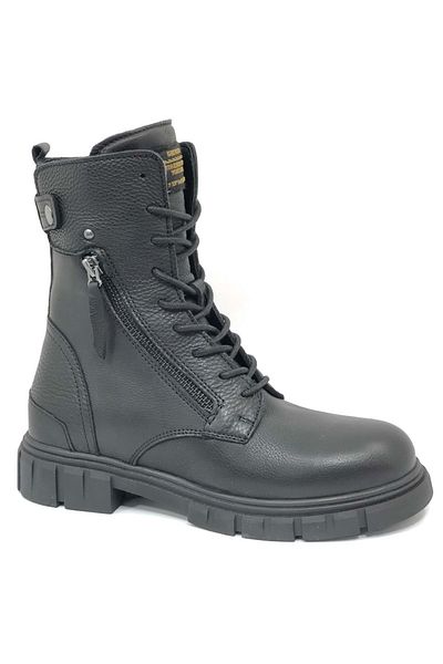 Greyder Black Military Women's Boots - Genuine Leather, 4K2Ub32720