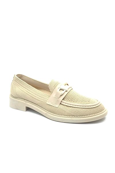 Kids Club Shoes Feles Cataramă Tricotaj Detaliat Loafer Pantofi Balerini Damă...