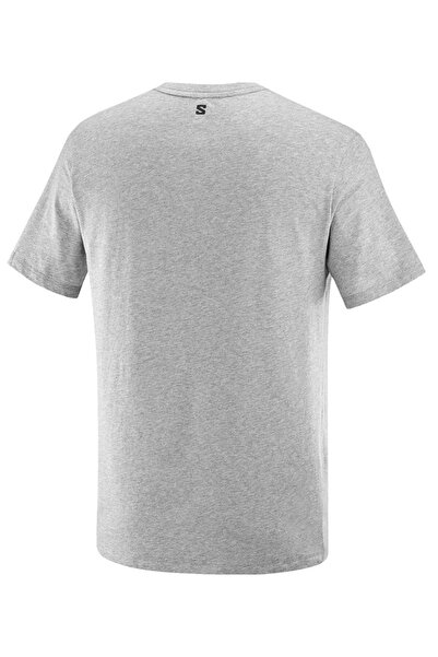 Salomon LC2219200 Graphic SS Tee T-Shirt Ανδρικό T-Shirt ΓΚΡΙ