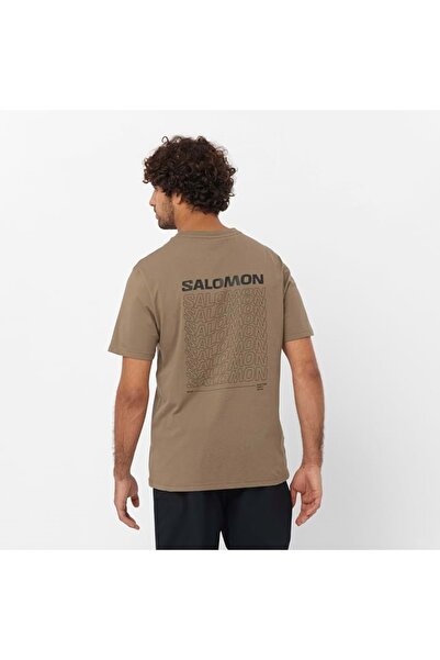 Salomon Ανδρικό μπλουζάκι LC2219 Graphic Perf SS ΜΠΛΟΥΖΑ ΚΑΦΕ