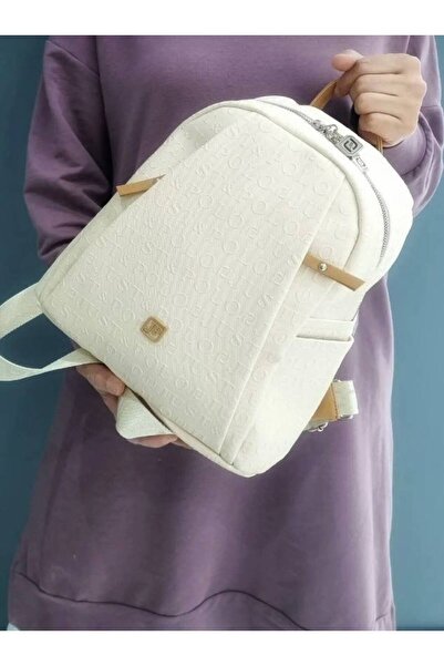 Just Polo Justpolo Women 9 Compartment Embossed Printed Backpack and Wallet C...