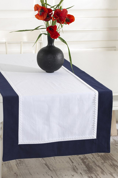 ÖDEL HOME اديل بولدان دانتيل كتان عداء Bk048m 50x130 سم