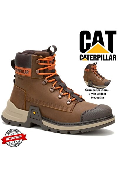 Caterpillar CAT Colorado Expedition WP Waterproof Brown Crisp Leather Men's Boat Shoes