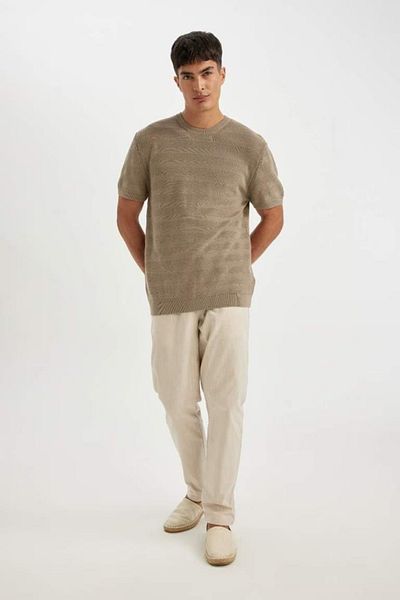 DeFacto Βαμβακερό παντελόνι Jogger - Skinny Leg, Δαντέλα στη μέση, Ελαστική τσέπη 25k 801004729