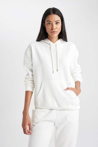DeFacto Thick and Kangaroo Pocket Relax Fit Hooded Sweatshirt - W1240Az24Wn