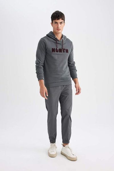 DeFacto Baumwoll-Jogginghose Basic, einfarbig, Taille, Schnürung, Taschen, elastisches Bein D7782ax24au