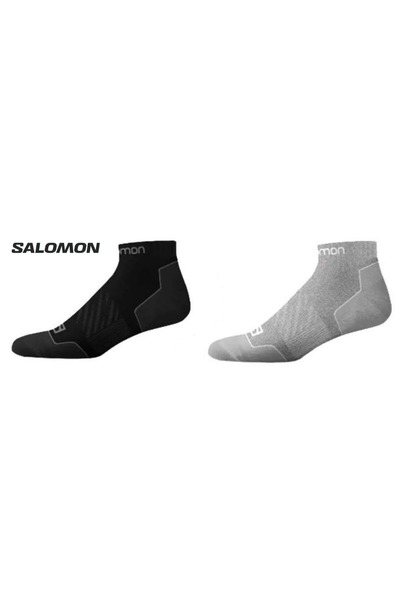 Salomon 160211453 Life Low 2 τεμάχια-τεμάχια Unisex κάλτσες ΜΑΥΡΟ-ΓΚΡΙ