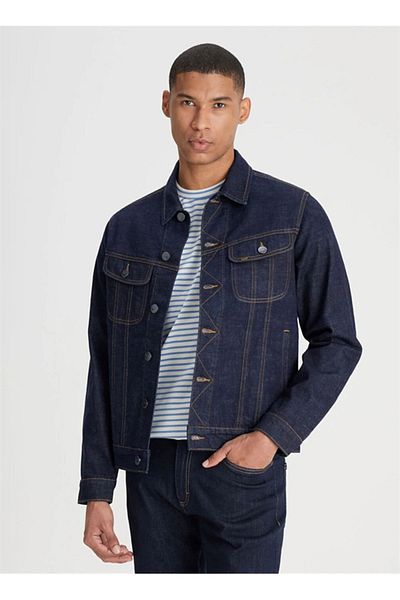 Lee Ecru Farbe - 100% Baumwolle Regular Fit Trucker Jeans Jacke