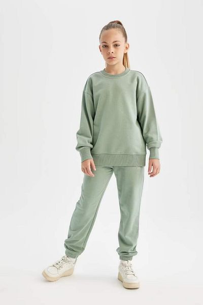 DeFacto Bedruckte Jogger-Schul-Jogginghose für Mädchen mit elastischen Bündchen und Taschen