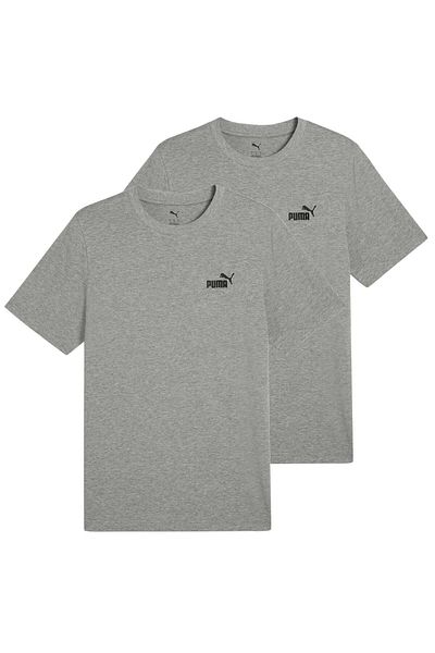 Puma Herren T-Shirt 2er Pack - ESS Small No. 1 Logo Tee , Rundhals, Kurzarm, uni