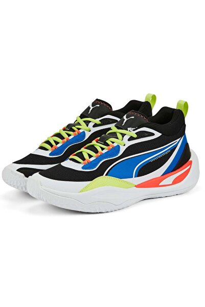 Puma 385841-04 Pantofi sport pentru bărbați Playmaker Basketball ALB-NEGRU