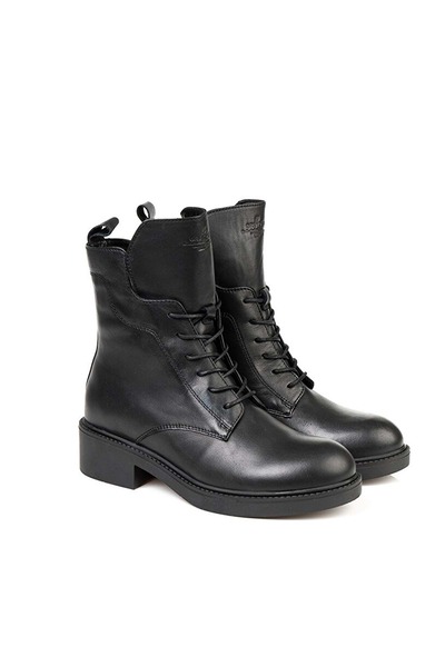 Greyder 30960 Zn Δερμάτινα Μοντέρνα Γυναικεία Μποτάκια ΜΑΥΡΑ