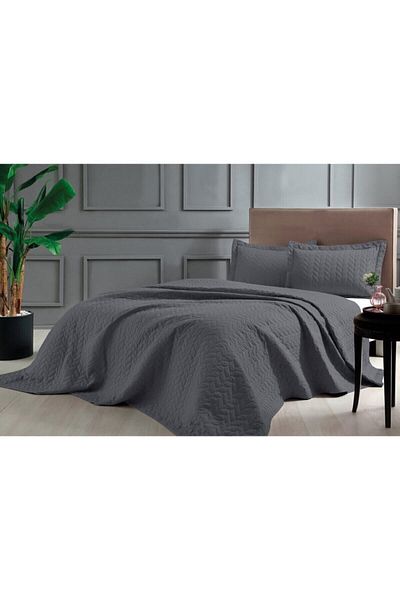 Taç Glory Anthracite Double Bedspread
