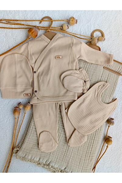 Modomood BEBEK YENİ DOĞAN  4 KAT MÜSLİN BATTANİYELİ 6 PARÇA HASTANE ÇIKIŞI ZI...