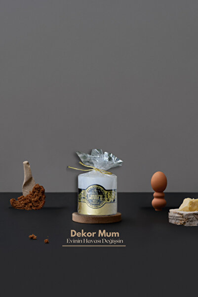 Hagen Dekoratif Mumluk Mum ve Kandil Dekoratif Beyaz Mum Silindir Mum Büyük M...