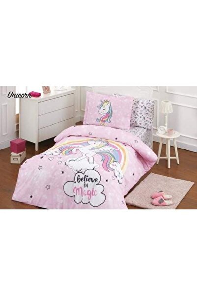 Özdilek Lisanslı Uyku Seti Tek Kişilik Unicorn Pembe