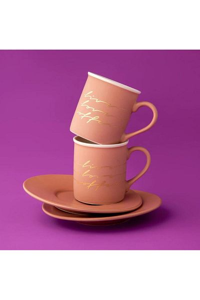 Jumbo Emlshop Joy Pink Coffee Cup Set Emlshp 986362