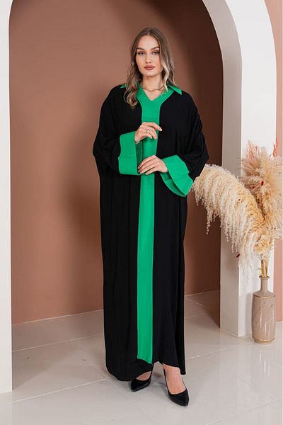 ALÂ Black Green Back Embroidery Dress - Standard
