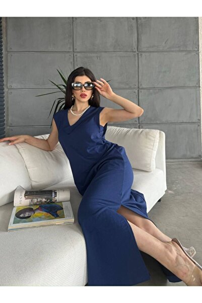 My Jest Fashion Elbise-LACİVERT - M