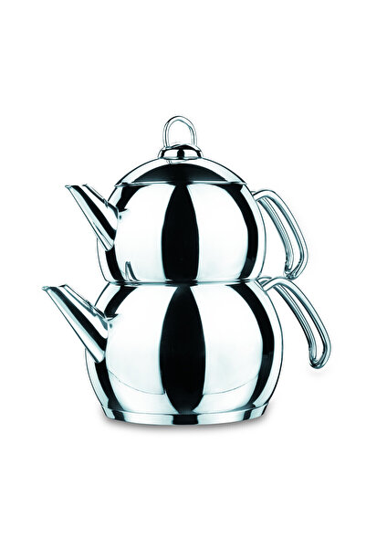 KORKMAZ Teapot Stainless Steel Set. 2 Pieces. Capacity 1.1L / 2.0LT / A104