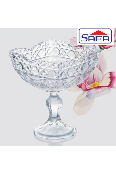 SAFA Glass dish for sweets and nuts with distinctive patterns