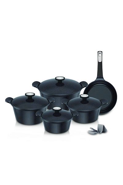 NEOFLAM Exterma cookware set, 9 pieces, Black