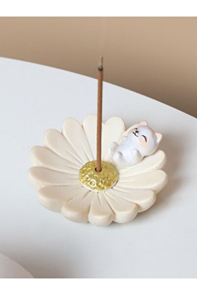 Minik Mucizeler Sevimli çubuk tütsülük kedi detaylı mini boy çiçek tütsülük