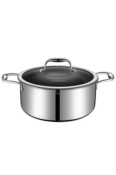 Cookcell Stainless Steel Heat Cube Coating Non-stick Cookware Pot, 16 Cm Size